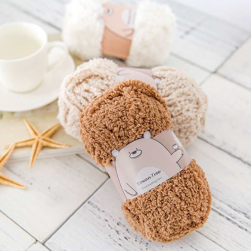 Woven Scarf Blanket - 50g/top kalın peluş kadife mercan yün