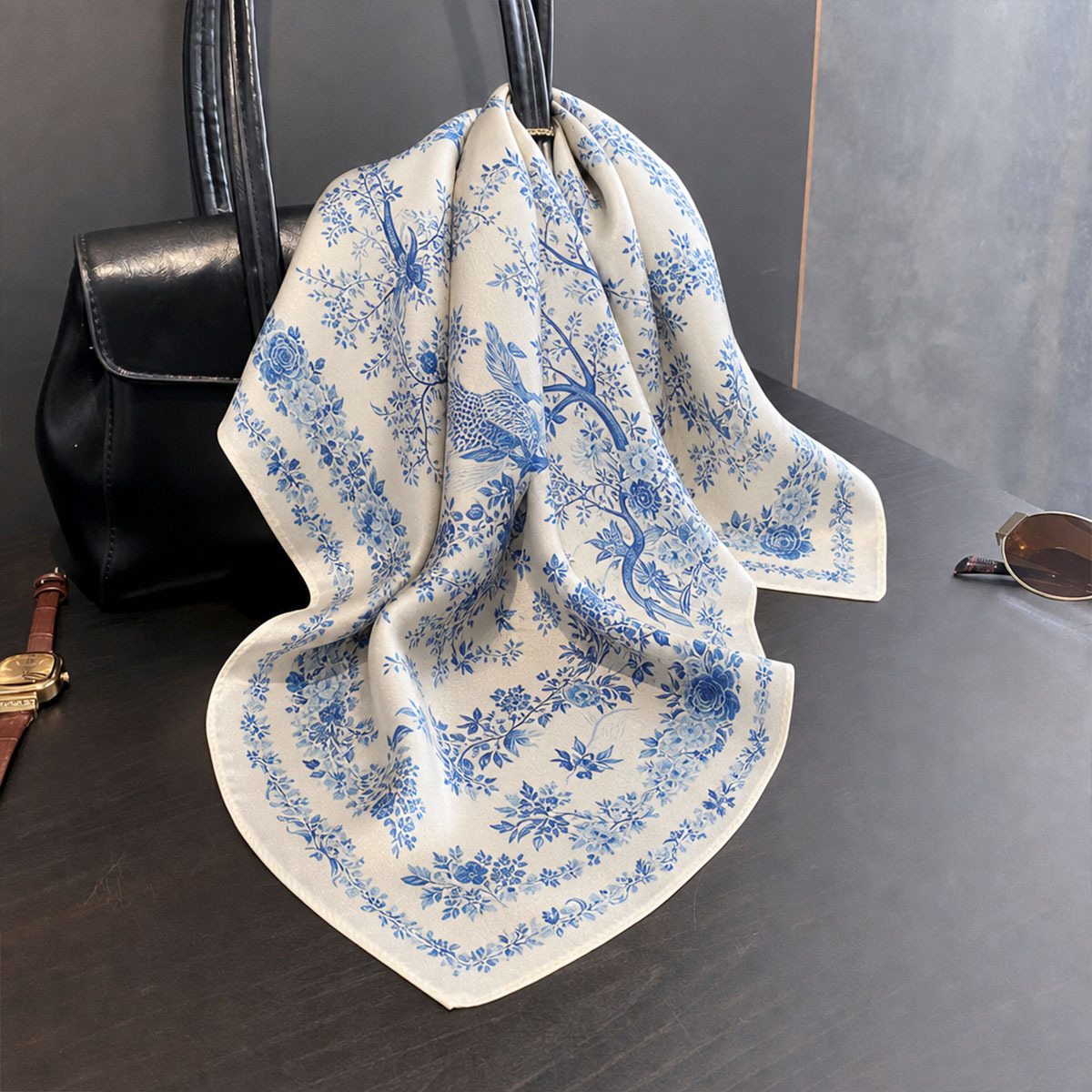 %100 Gerçek İpek Eşarp, Kadınl - Scarf Silk Square incelemesi ve fiyatı