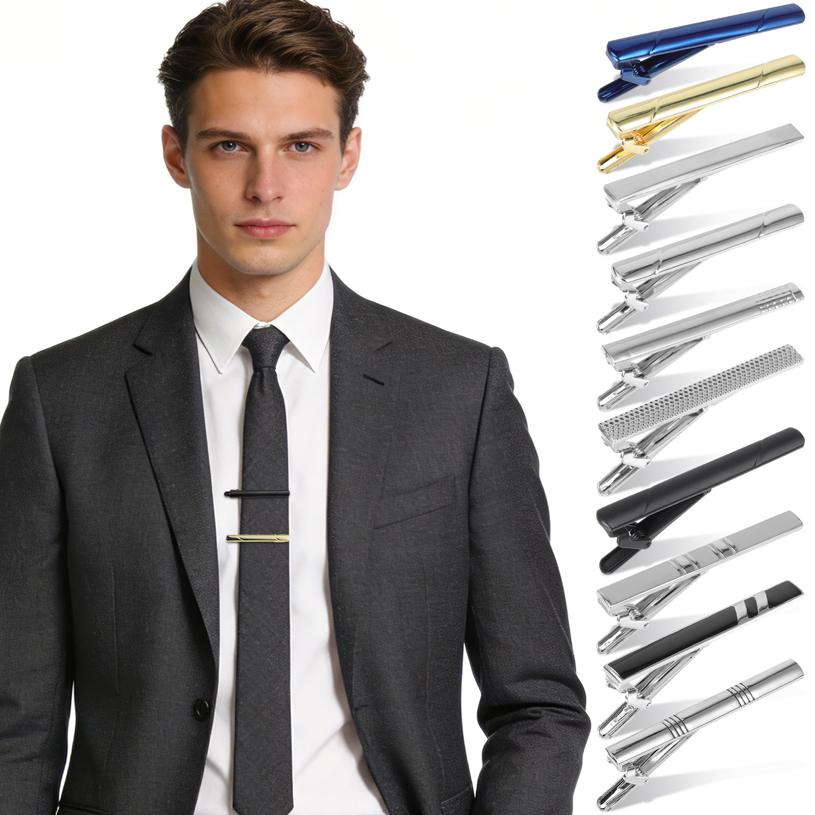 10 Adet Kravat Klipsi Seti, Kl - Tie Bar Set Gift incelemesi ve fiyatı